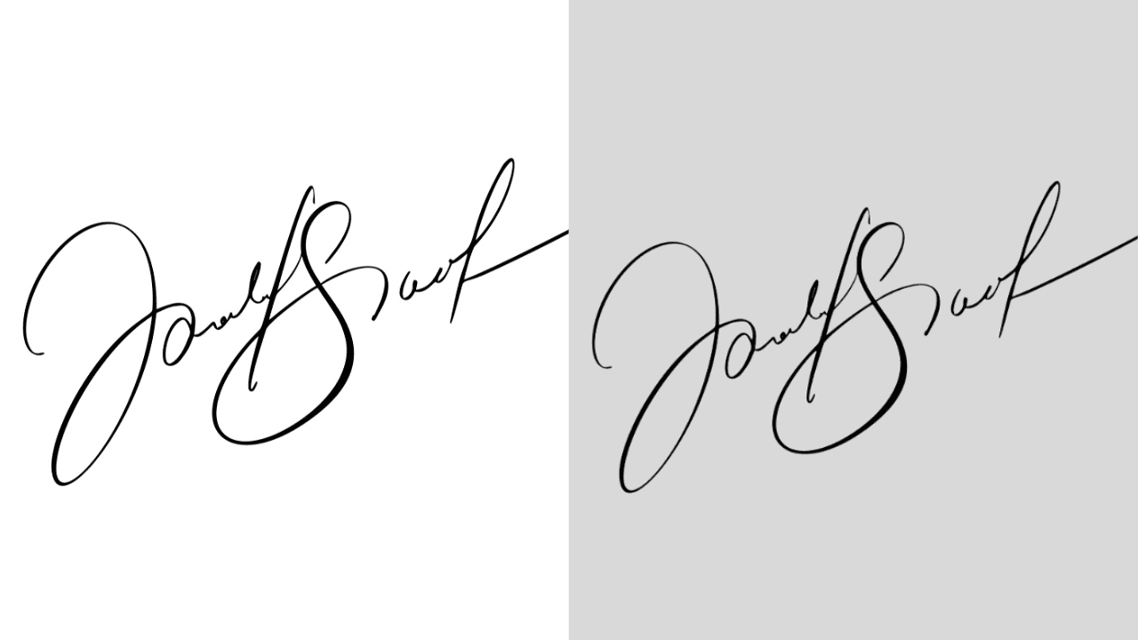 The removal of your signature's background