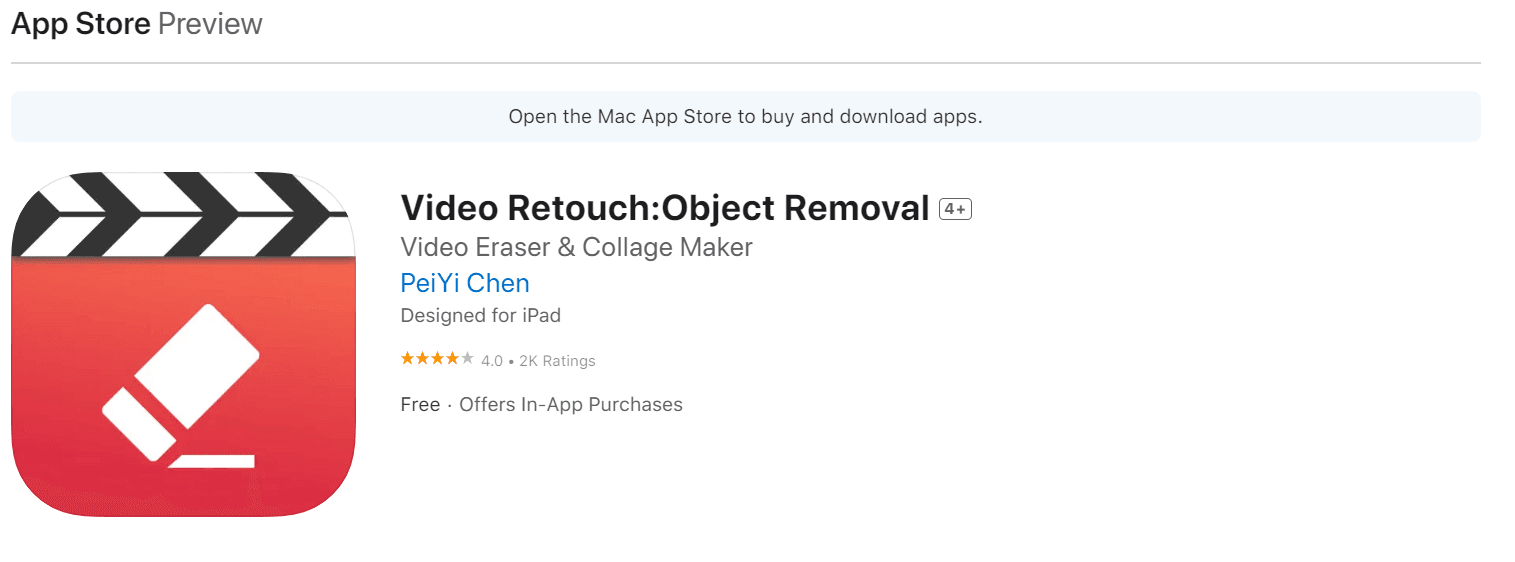  Video Retouch: Object Removal app