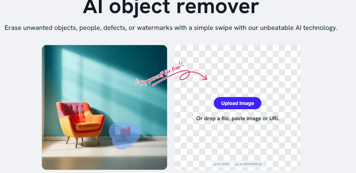 ImageWith.ai’s Clearoff tool