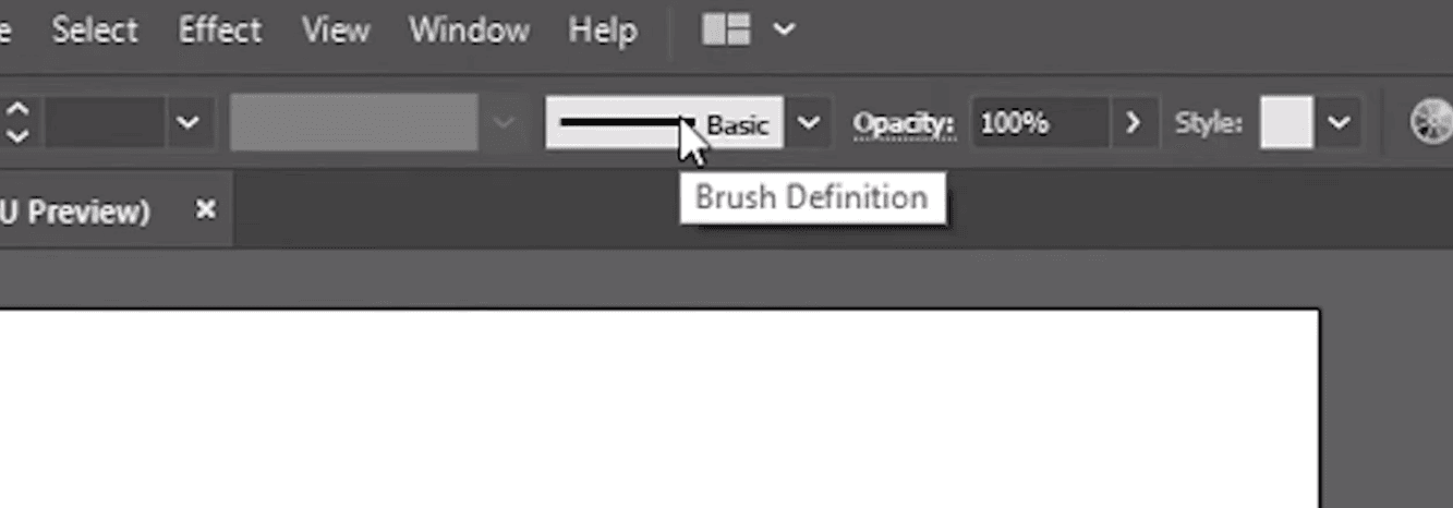 Click on Brush Definition