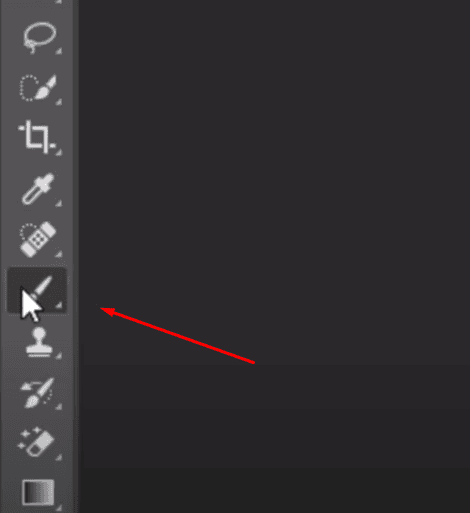 Click on the Brush tool 