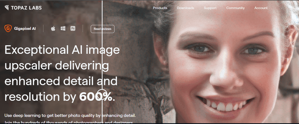 Upscalepics Alternatives - Topaz Gigapixel AI for High-Quality Image Upscaling