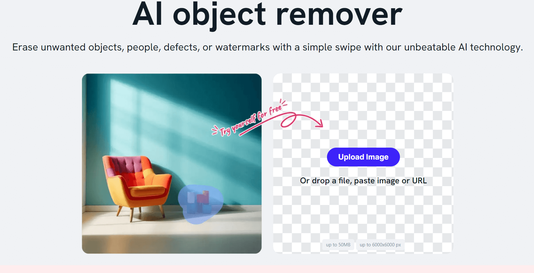 Remove stickers from pictures with Imagewith.AI