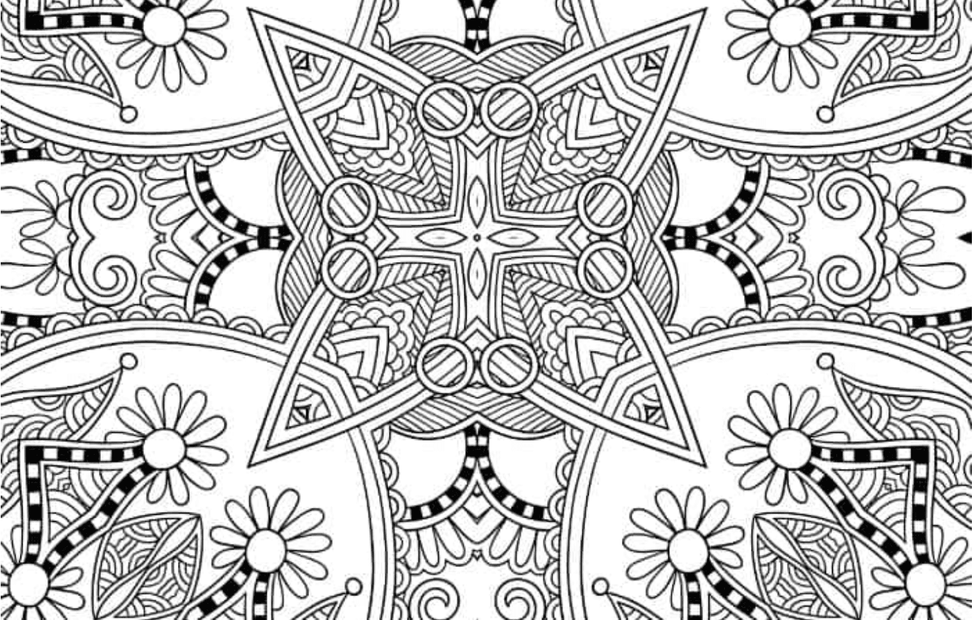 Intricate Mandala-Inspired Coloring Page for Creative Relaxation and Art Therapy