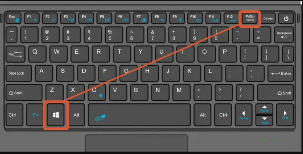 Press the Windows logo key + PrtScn (Print Screen) key simultaneously