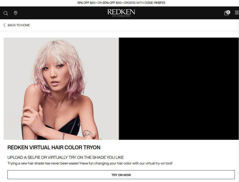 Redken Virtual Hair Color Tryon - Professional Hair Color Simulation