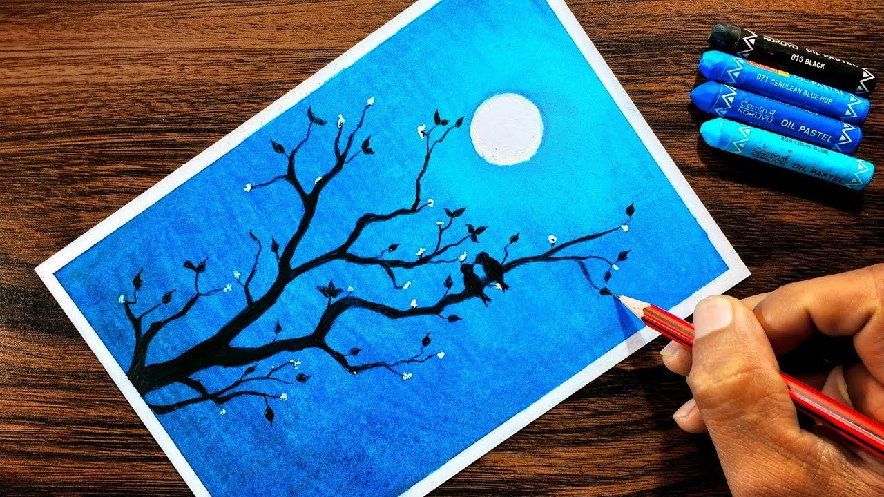 A blue drawing