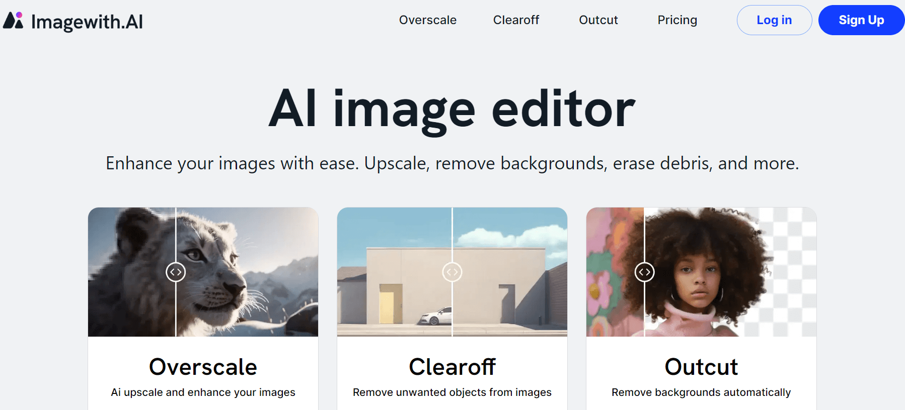 Imagewith.AI - Simple and Effective AI Photo Enhancer