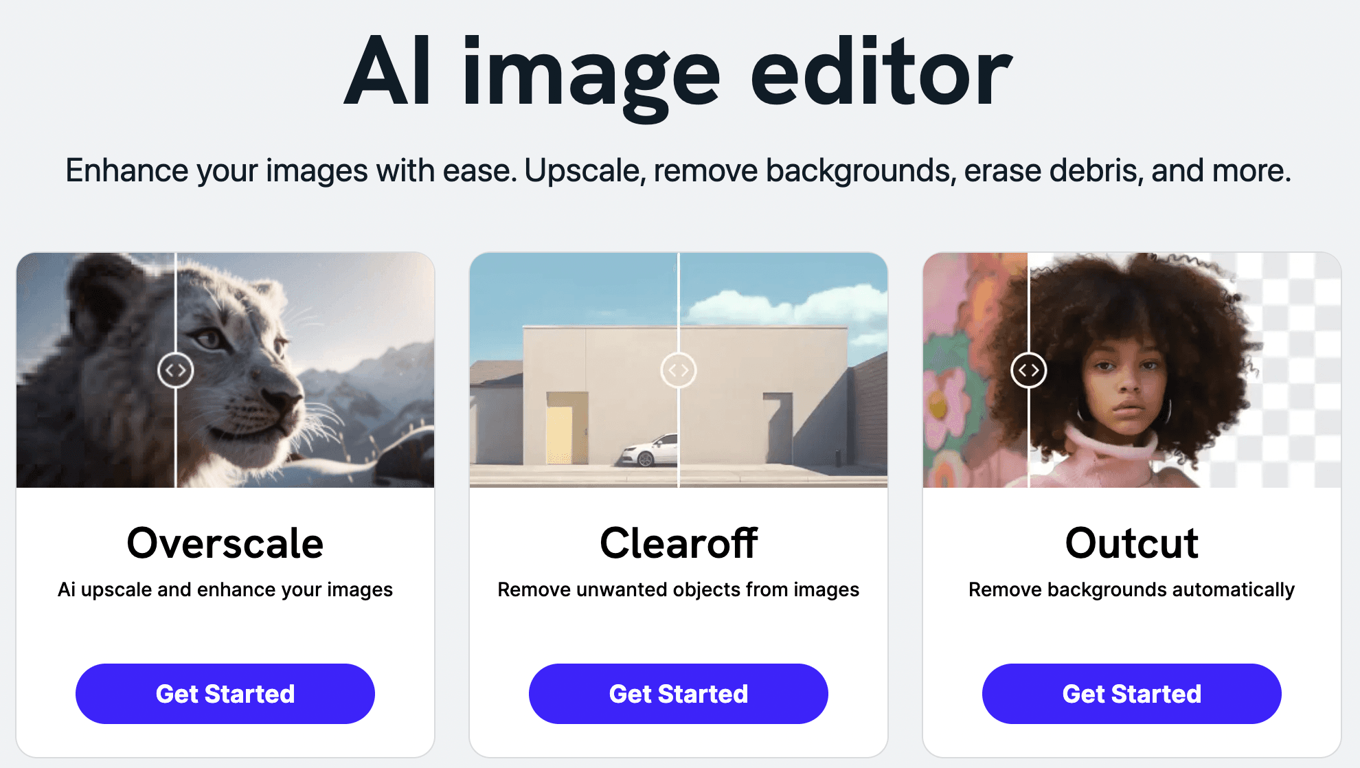 AI Image Editor - Advanced Enhancement Tools for Upscaling, Object Removal, and Background Erasing