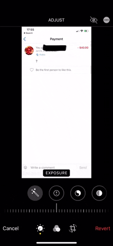 Gif of Removing Markups From Screenshot