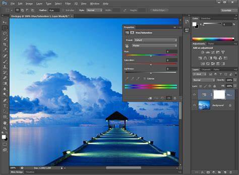 The interface of Adobe Photoshop
