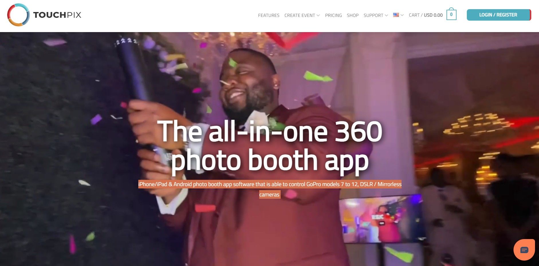 Touchpix - Innovative 360 Photo Booth App for Diverse Devices with Advanced Features