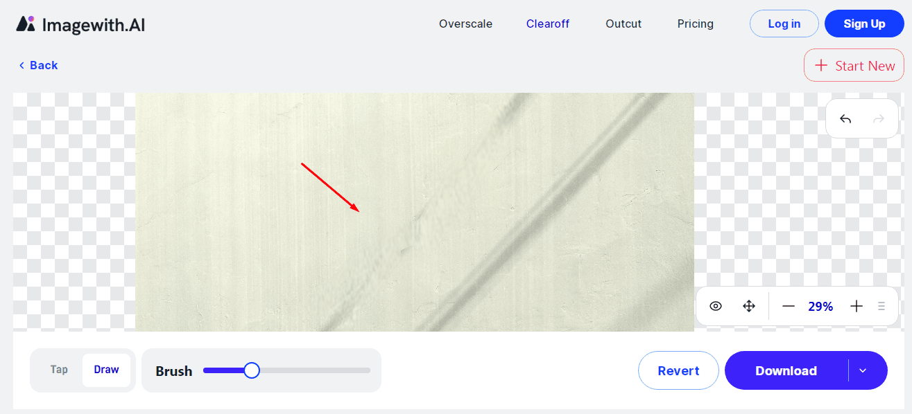 Manually brush over the shadow
