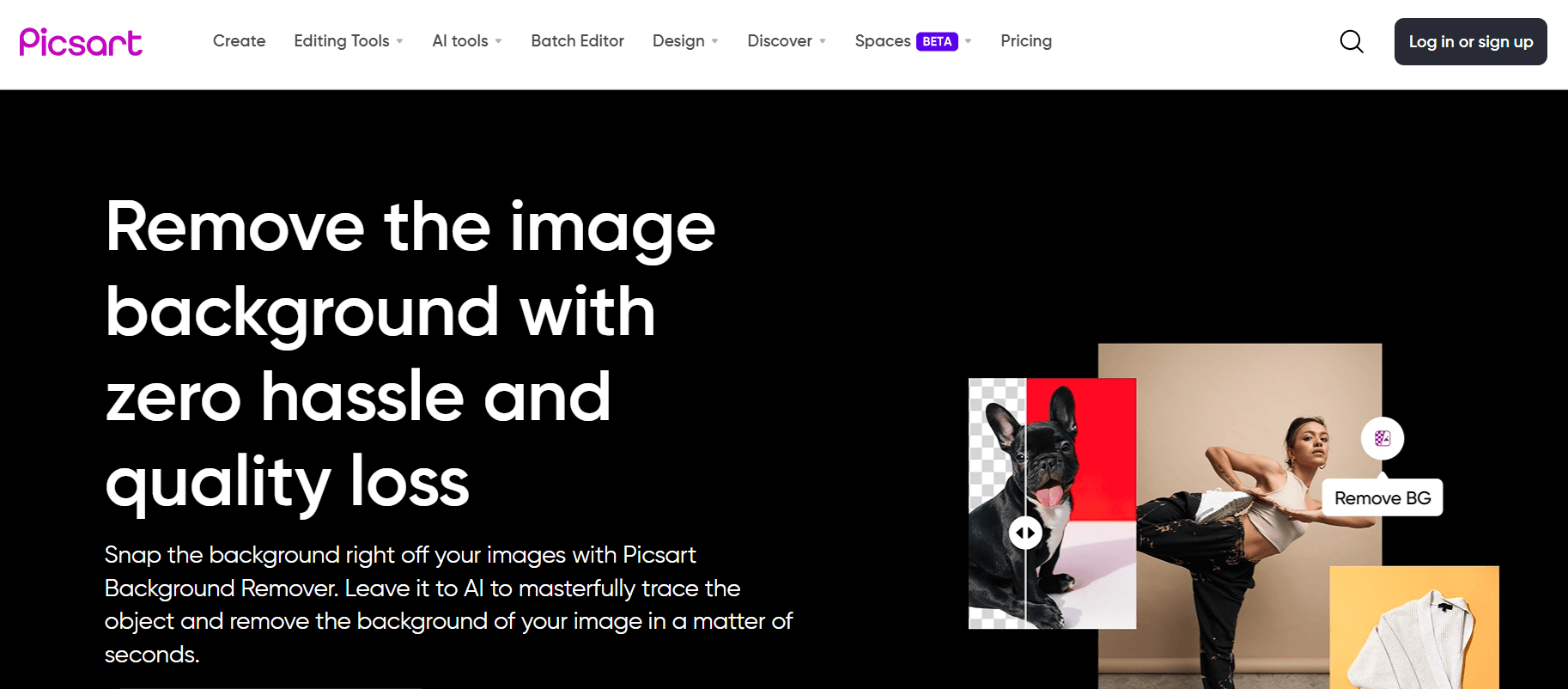 Picsart- Romove the image background with zero hassle and quality loss