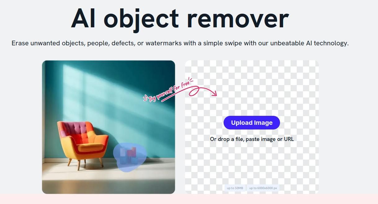 AI object remover by ImageWith.ai