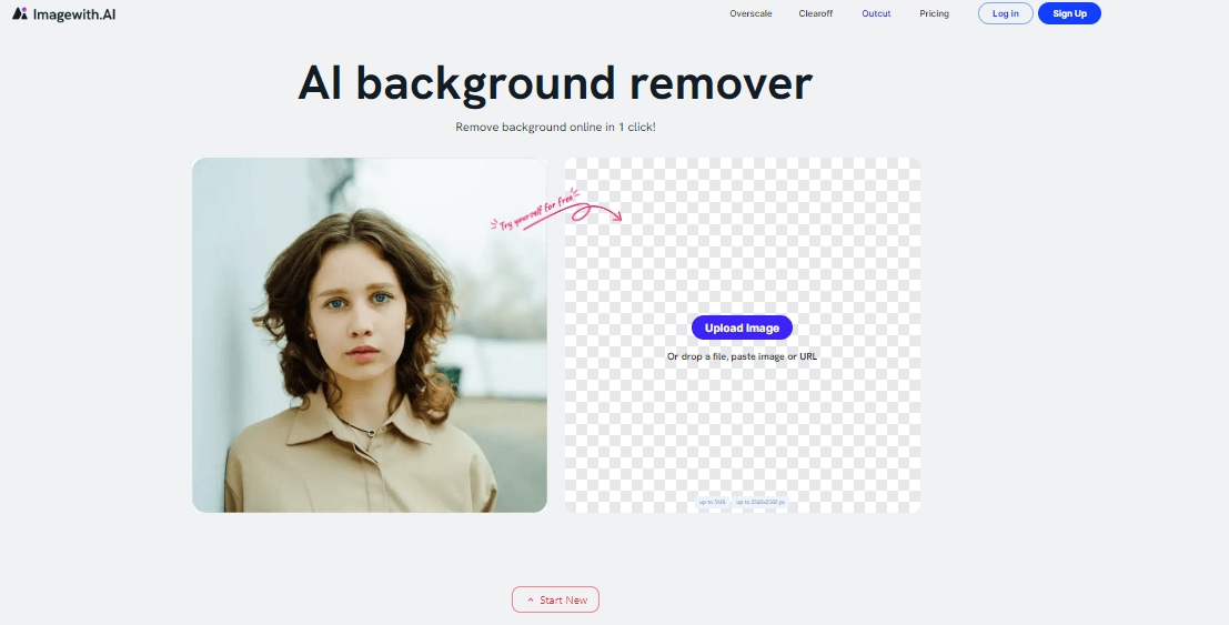  Imagewith.AI Outcut - User-Friendly Interface for One-Click Background Removal from Images