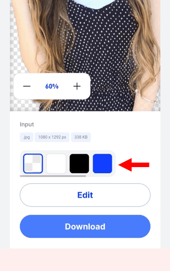 The color option that you can use to apply a colored background to your image